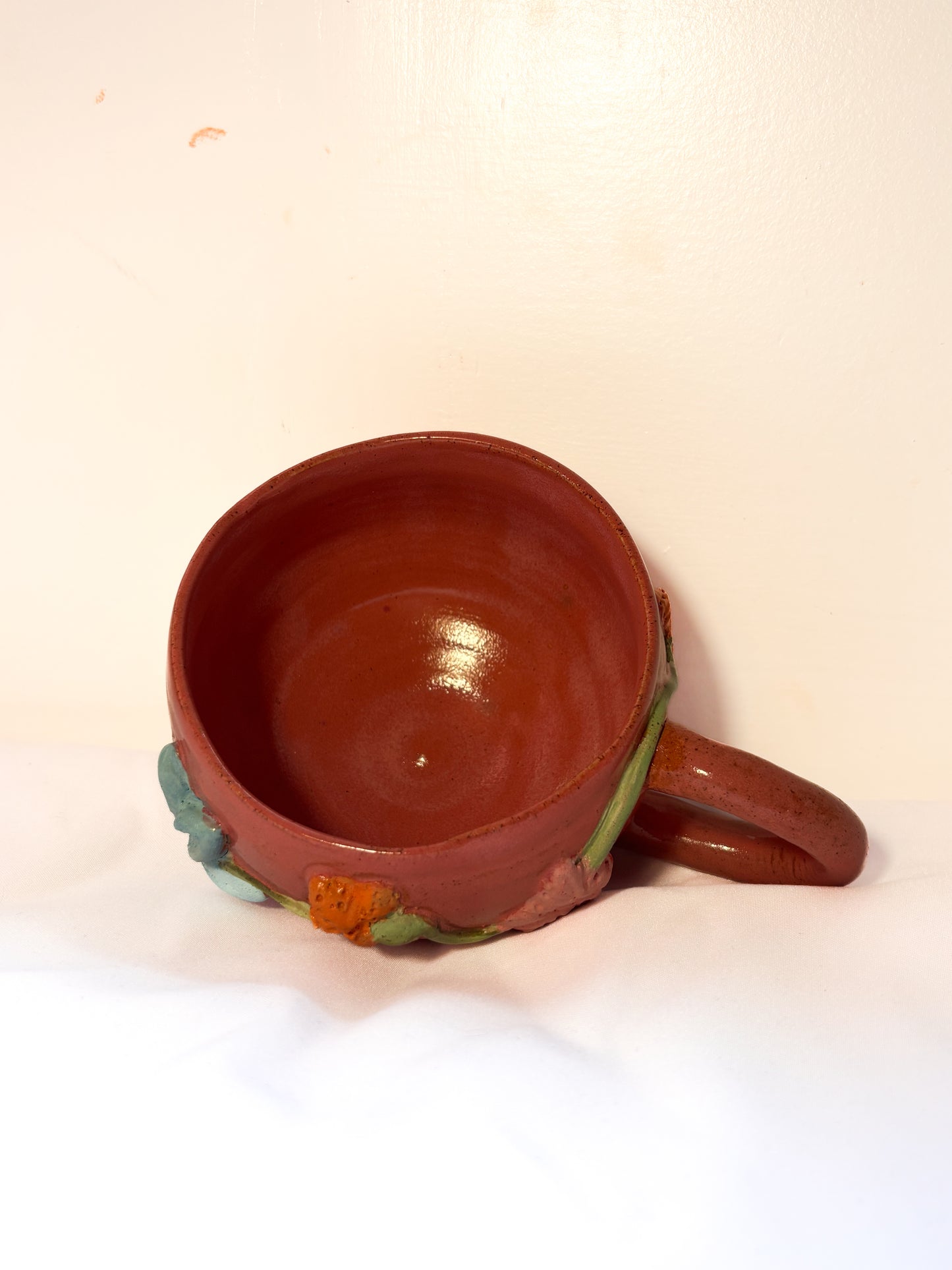 Dark Pink Flower Mug